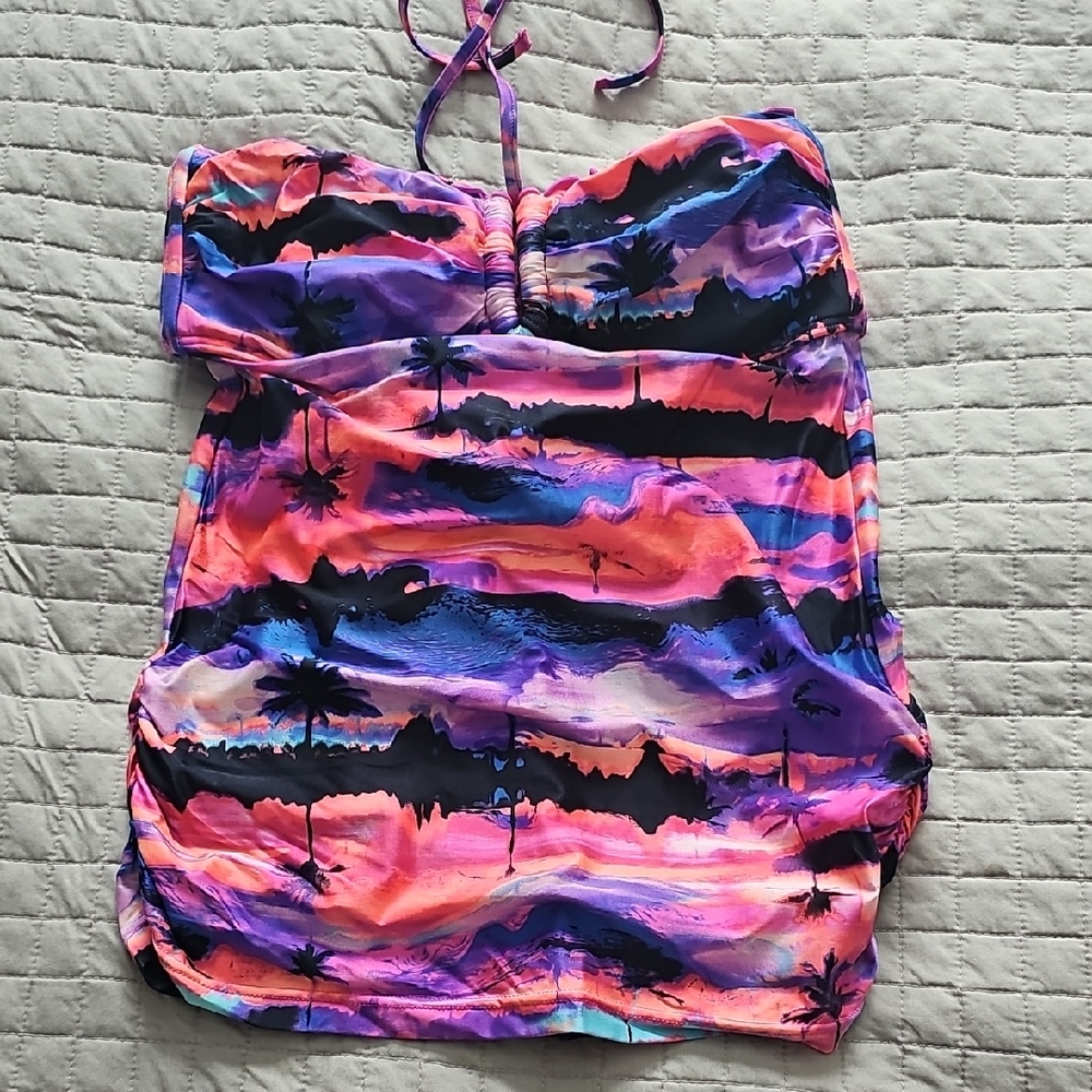 Seafolly Vibrant Tropical Print Swimsuit Top